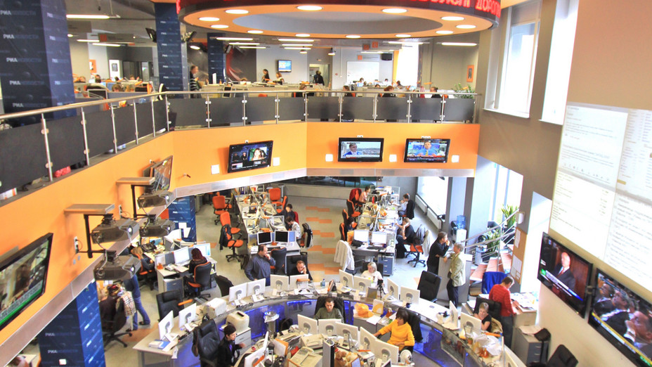 Newsroom RIA Novosti in Moskau